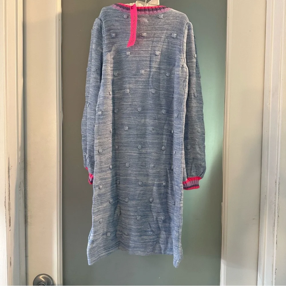 Lilly Pulitzer Mini Verna Blue knit sweater dress NWT Girls L 8/10